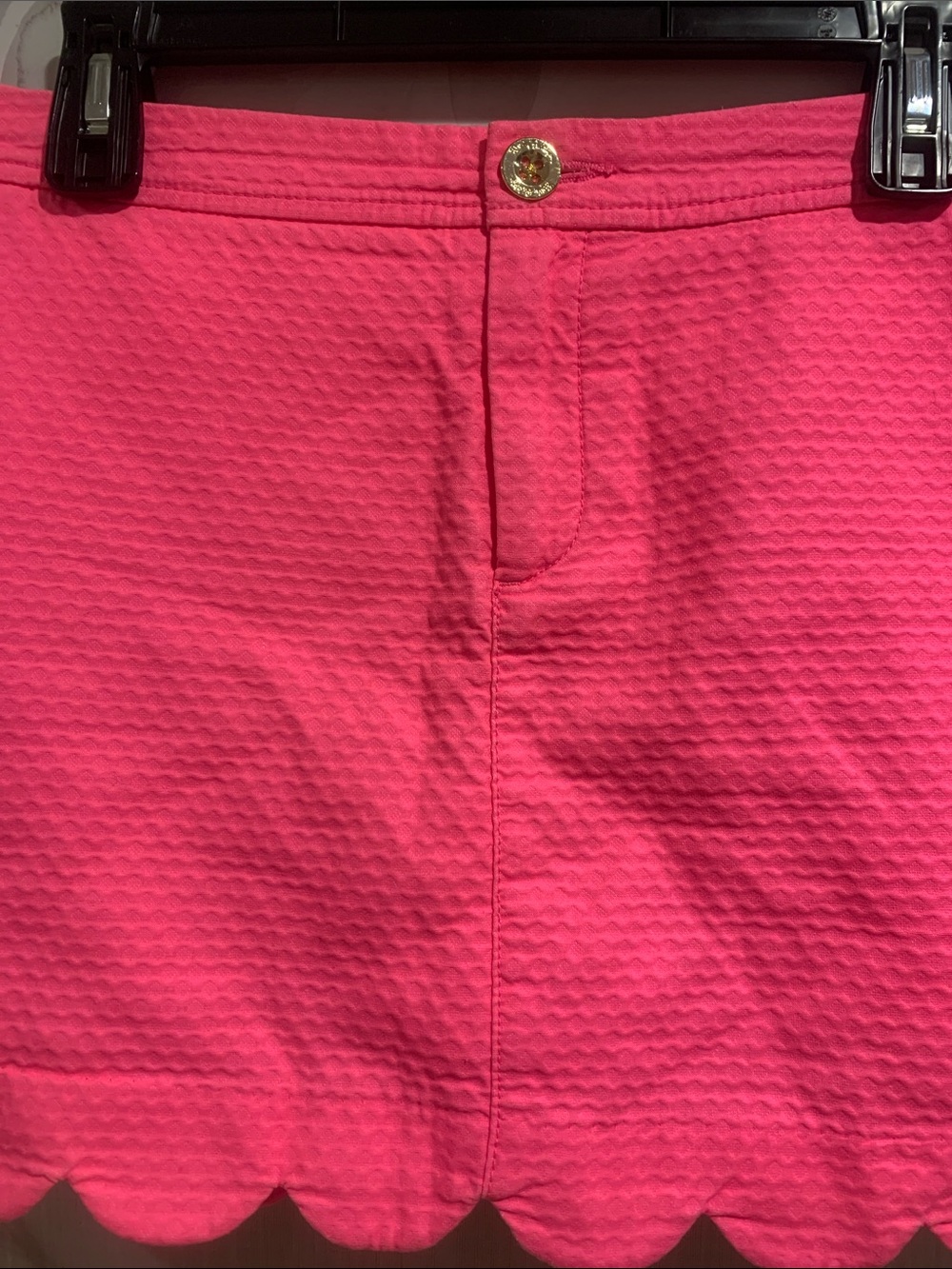 Lilly Pulitzer Bright Pink Scalloped Hem Skirt - Picture 2 of 16